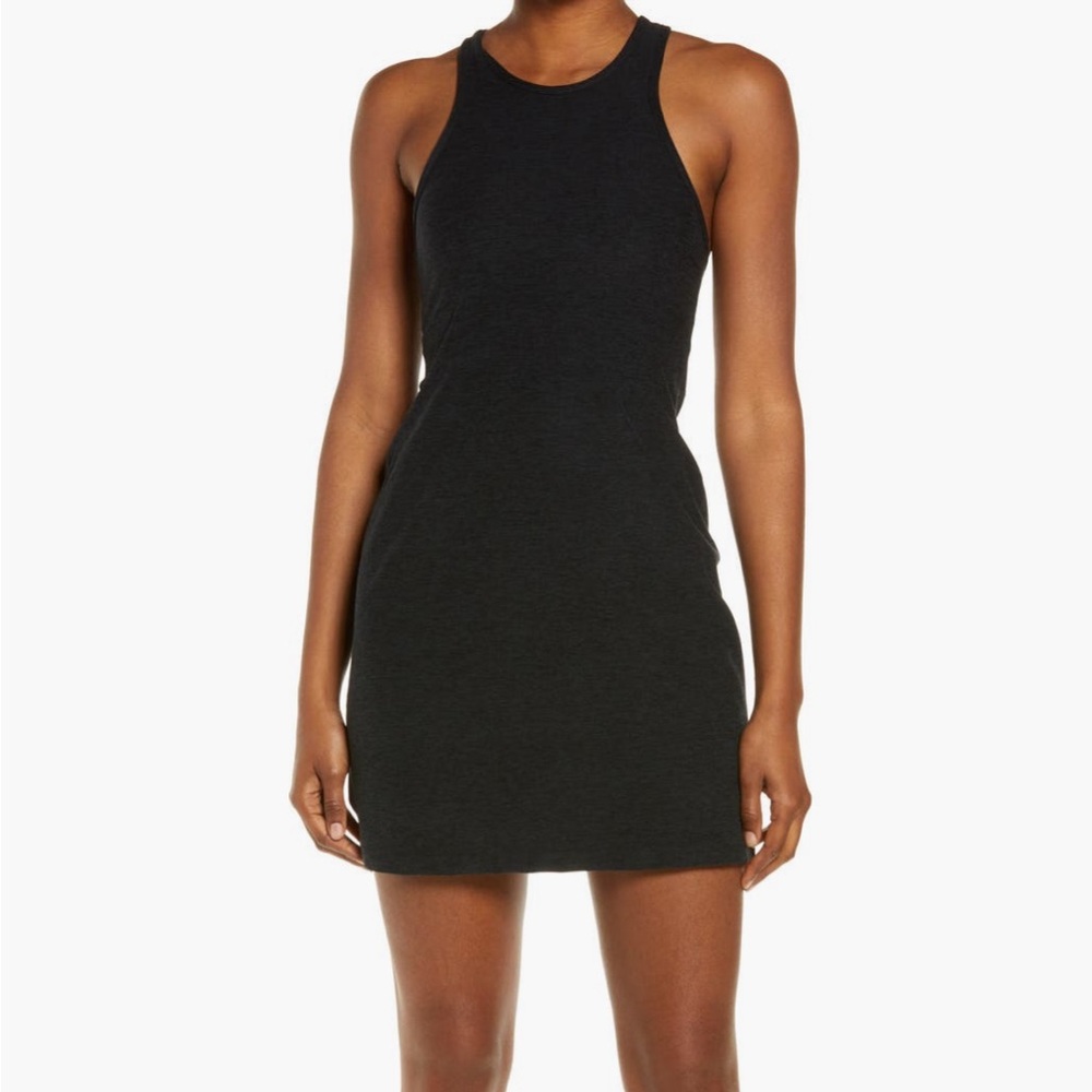 Beyond Yoga Navy Under Lock & Key Razorback Dress, XS